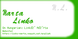 marta linko business card